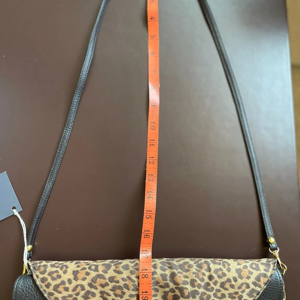 Braciano Brown Animal Print Flap Purse  - NWT